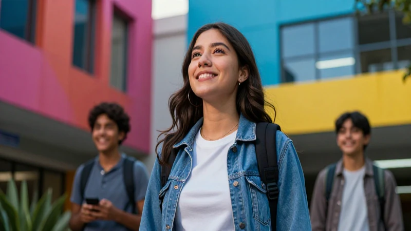 Joven mexicano sonríe, futuro lleno de oportunidades