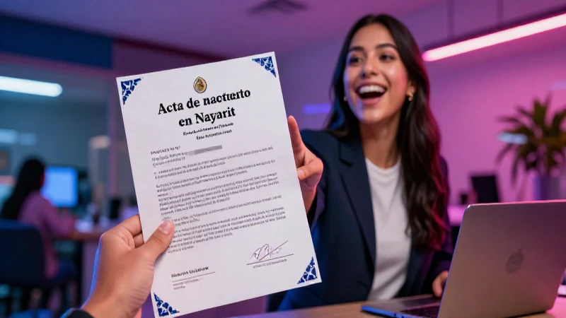 Obtener acta de nacimiento en Nayarit