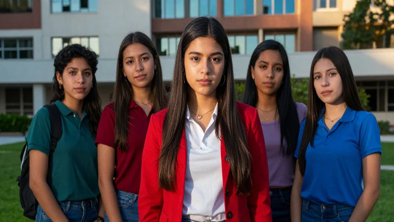 Estudiante mexicano moderno en campus con estilo cinematográfico