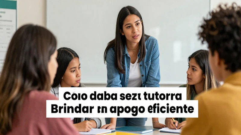 Herramientas de tutora para un apoyo eficiente