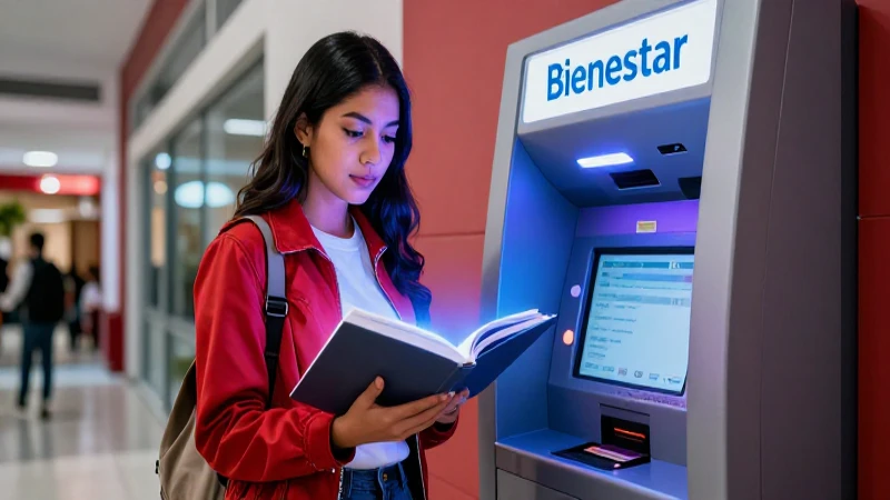 Retiro de efectivo en cajeros automáticos de Bienestar