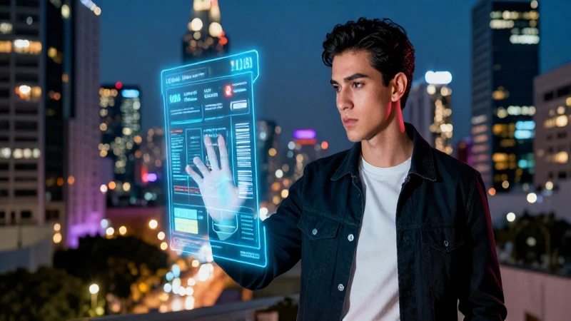 Joven mexicano moderno en vibrante Ciudad de México