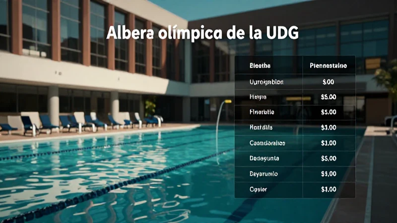 Alberca UDG: precios, horarios y ubicación