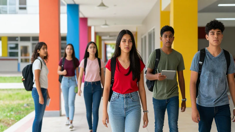 Cuál es la dirección del Colegio de Bachilleres de Sonora 61 Estudiantes mexicanos en pasillo moderno y vibrante