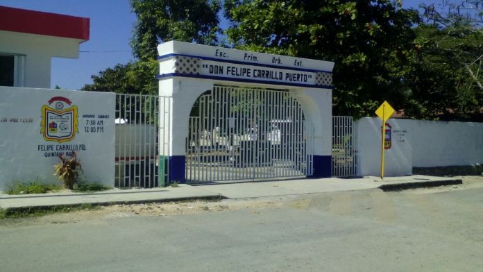 Ubicación de la escuela primaria Felipe Carrillo Puerto