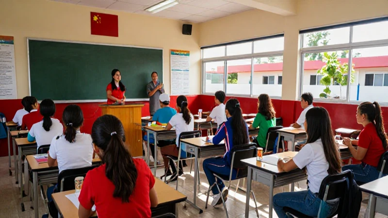 Estudiantes mexicanos en aula moderna