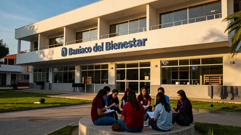 Estudiantes mexicanos en campus moderno