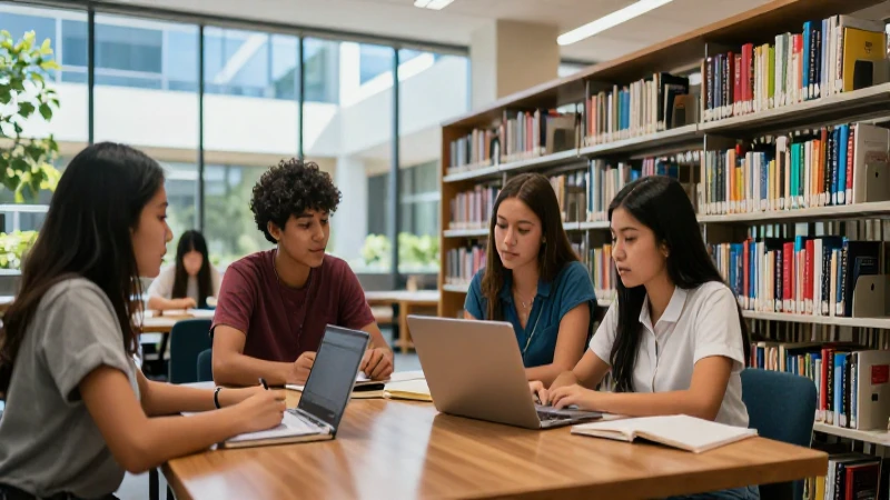 Estudiantes mexicanos colaboran en biblioteca moderna