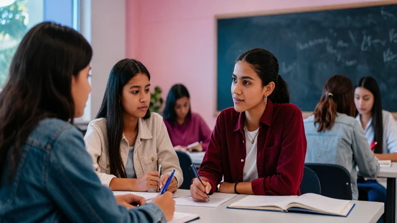 Estudiantes mexicanos colaboran en aula moderna