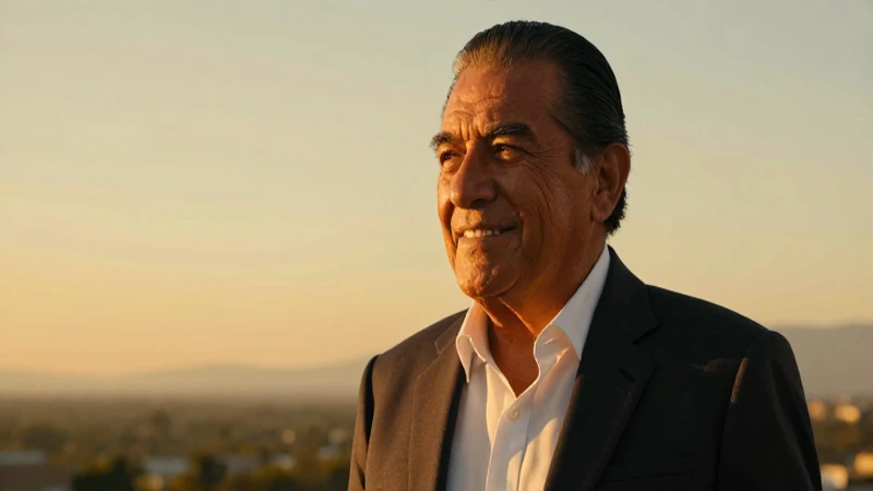 Profesional mexicano feliz al atardecer
