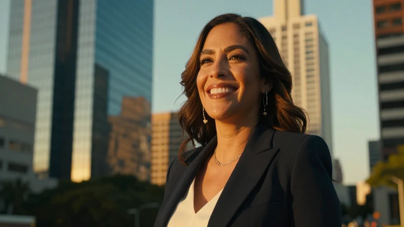 Retrato cinemático de mujer mexicana sonriente