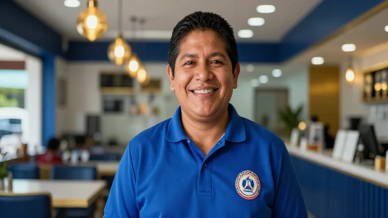 Retrato vibrante de ciudadano mexicano en un entorno moderno