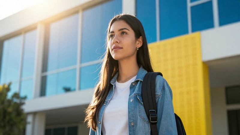 Cuál es la ubicación del examen de beca 18 6 Estudiante mexicana moderna con iluminación dramática