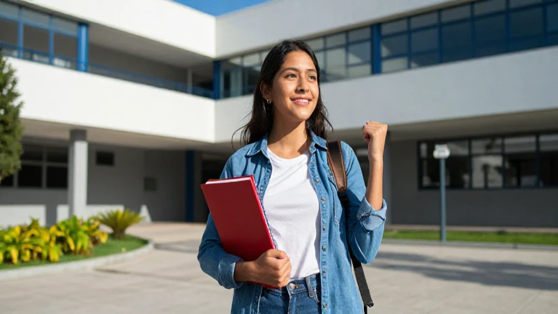 Cuál es la ubicación exacta del Instituto Regional de Guaymas 67 Estudiante mexicana en campus moderno