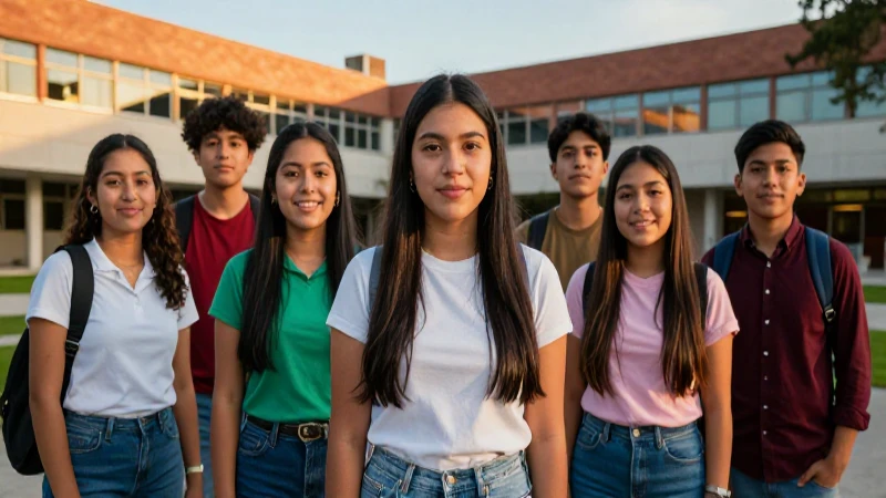 Retrato vibrante de estudiantes mexicanos modernos
