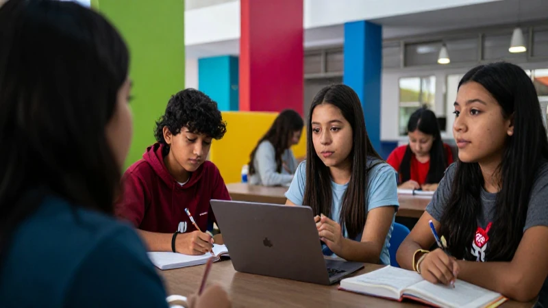 Campus moderno con estudiantes en Querétaro