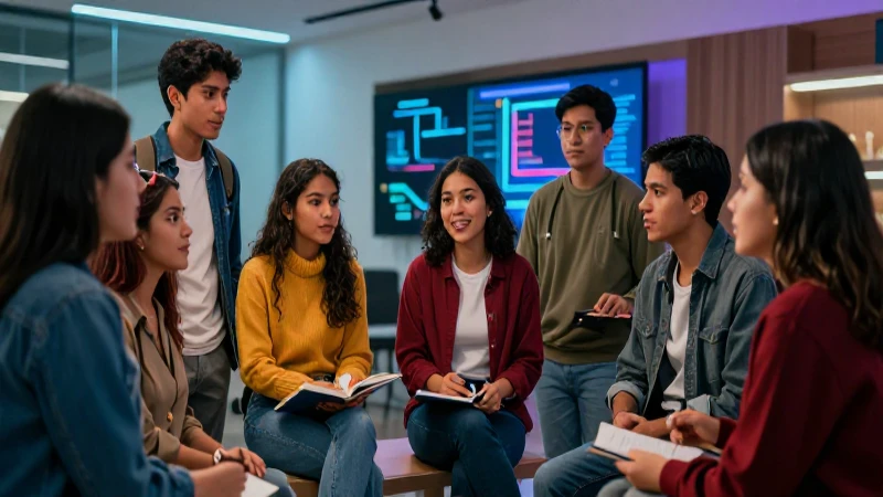 Estudiantes mexicanos colaboran en un campus tecnológico