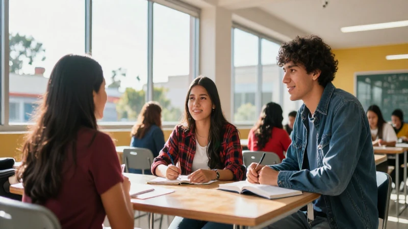 Estudiante mexicano moderno en campus brillante