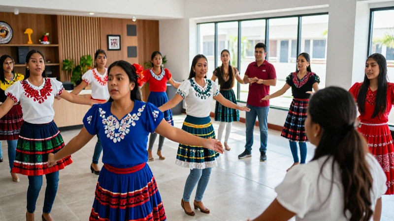 Estudiantes mexicanos en vibrante taller cultural