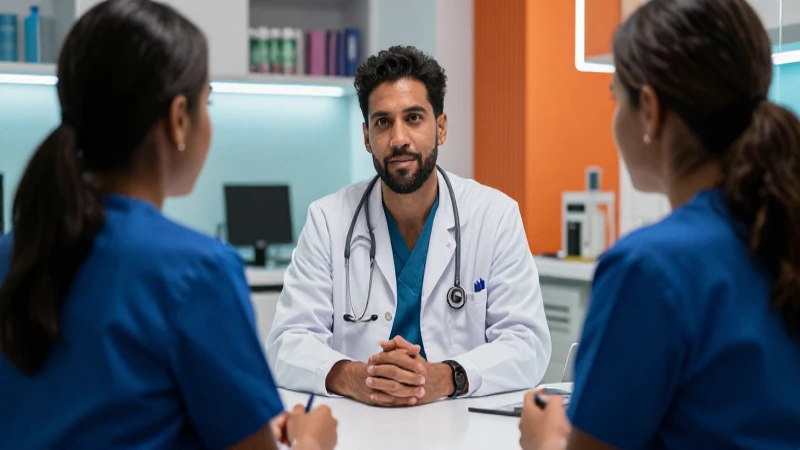 Especialista médico mexicano en consulta moderna