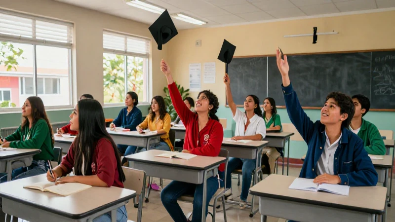 Estudiantes mexicanos celebran la graduación con estilo