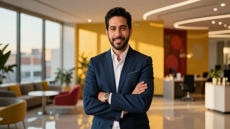 Profesional mexicano en oficina de lujo y estilo