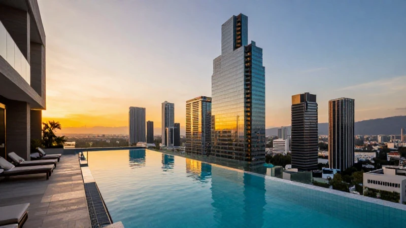 Azotea de lujo con piscina infinita en el corazón de Ciudad de México
