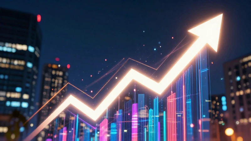 Ascenso financiero dinámico en neón