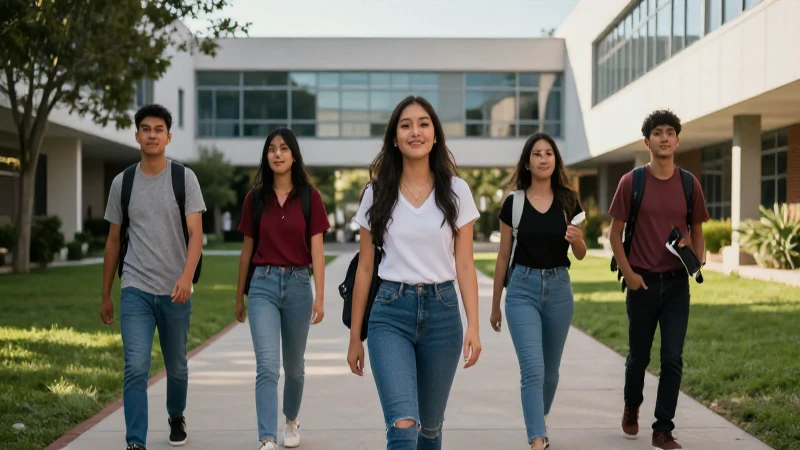 Estudiantes mexicanos, campus vibrante, oportunidad real