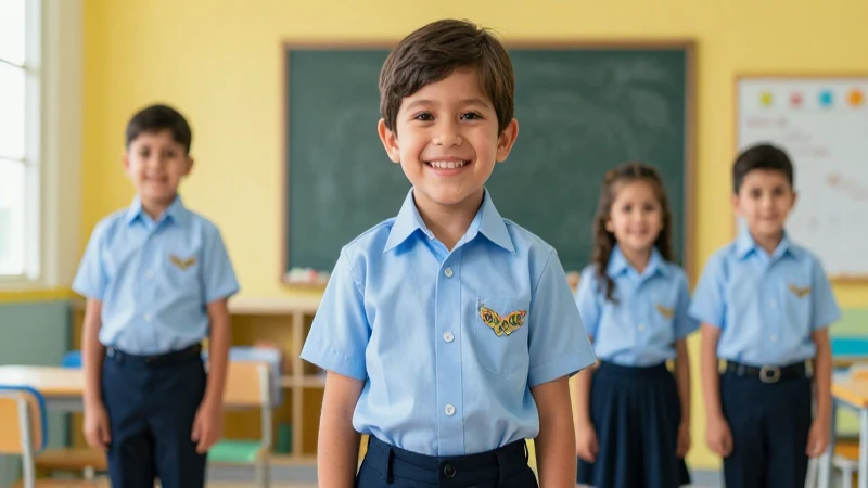Uniforme preescolar moderno y vibrante de alta calidad