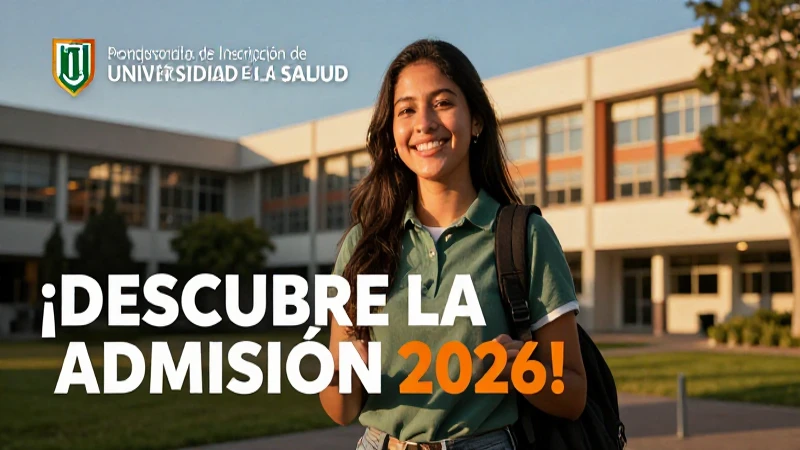 UNIVERSIDAD DE LA SALUD: ¡DESCUBRE LA ADMISIÓN 2026! 111 Admisión 2026 Universidad de la Salud
