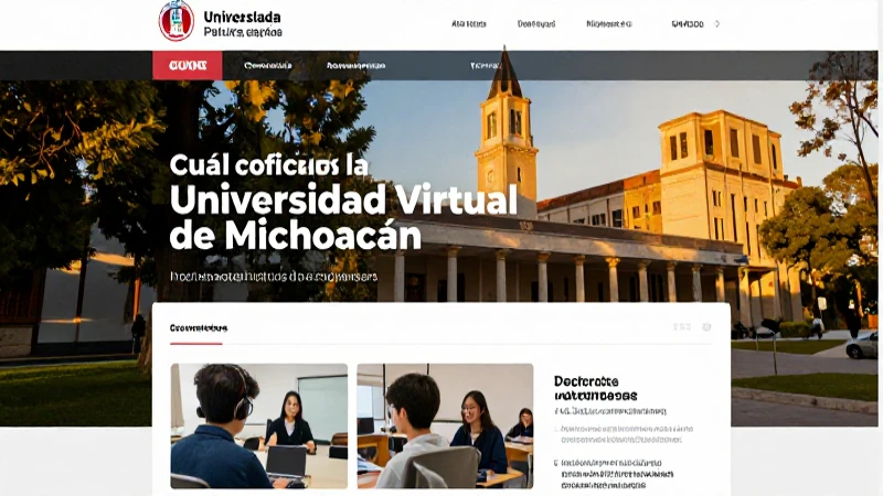 Web oficial de la UVirtual de Michoacán