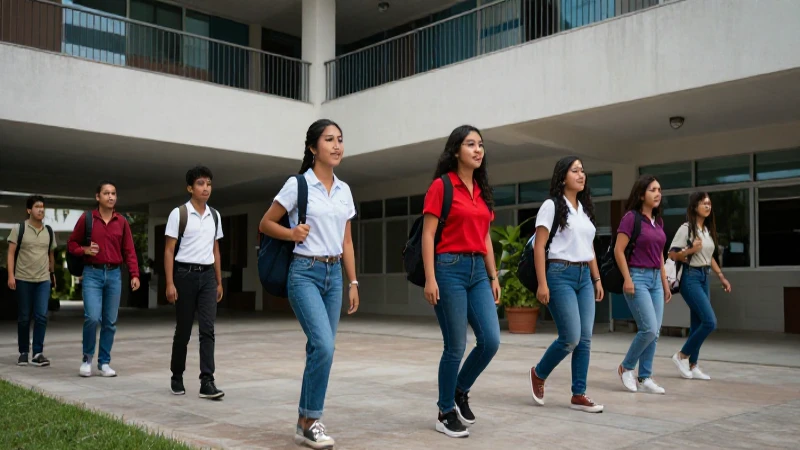 Estudiantes mexicanos exitosos en campus moderno