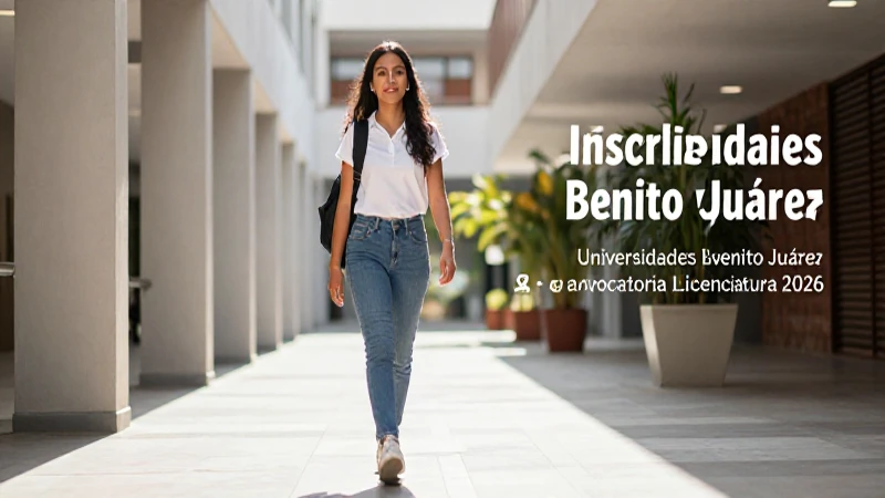 Inscripciones 2026: Universidades Benito Juárez