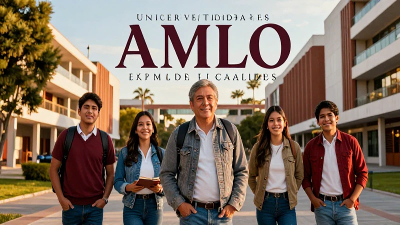 Portada atractiva sobre universidades creadas por AMLO