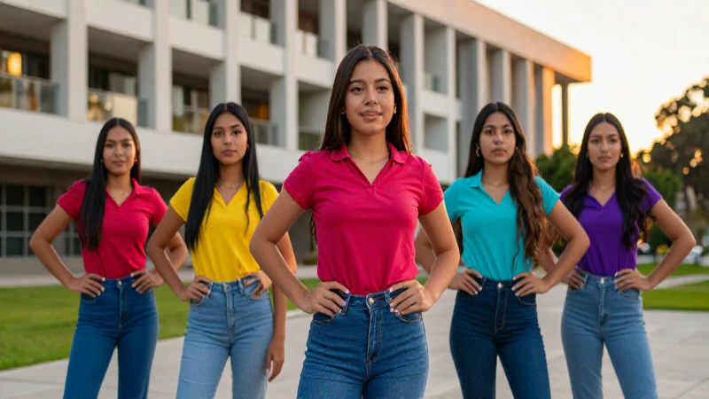 Estudiantes mexicanos vibrantes en campus moderno al atardecer