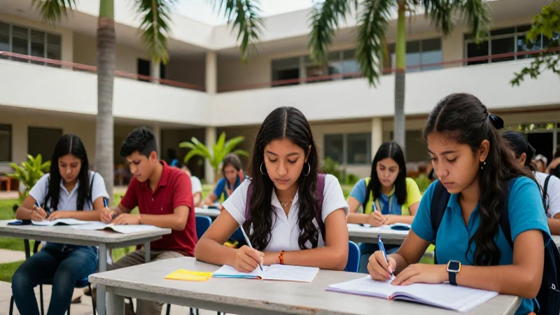 Estudiantes mexicanos exitosos en campus universitario