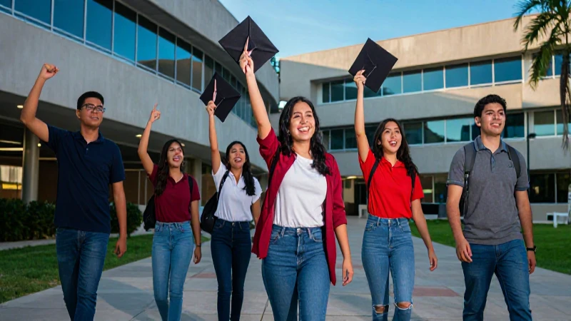 Estudiantes mexicanos celebran progreso académico en la universidad