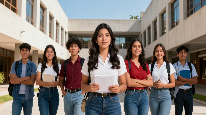 Estudiantes ambiciosos en campus universitario moderno