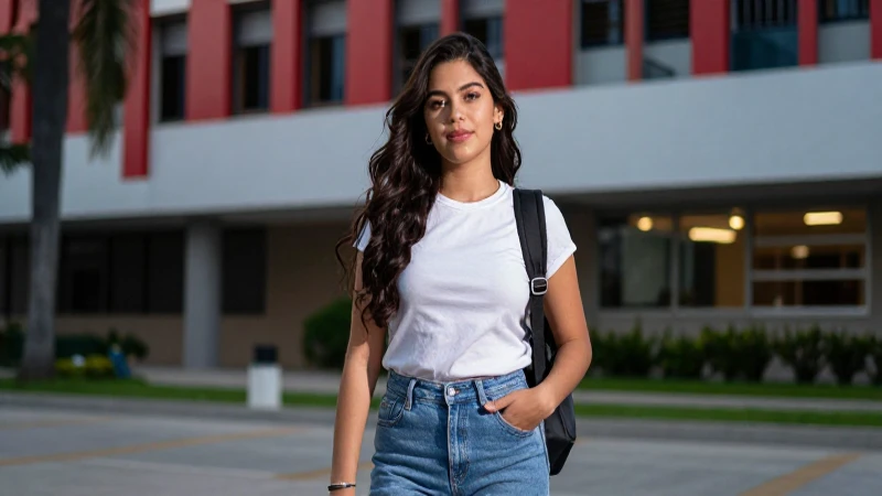 Estudiante mexicano moderno y confiado