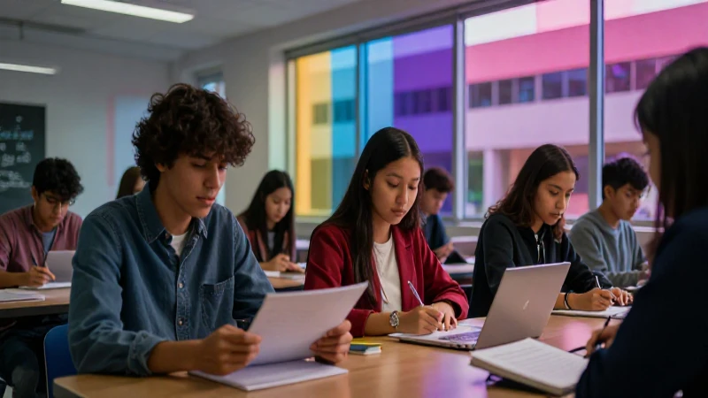 Estudiante mexicano en campus moderno y vibrante