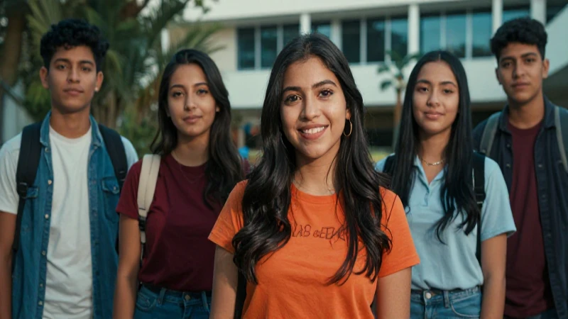 Estudiantes mexicanos exitosos en campus moderno