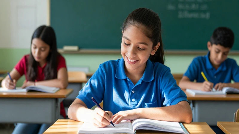 Joven mexicano estudia con esperanza en clase