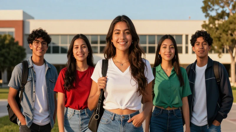 Estudiante universitario mexicano en campus moderno al atardecer