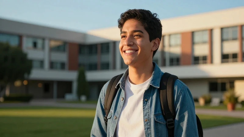 Retrato vibrante de estudiante mexicano alegre