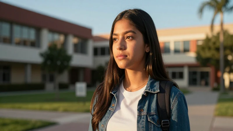 Joven mexicana estudia con foco bajo luz dorada