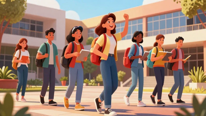 Estudiantes universitarios mexicanos en un campus vibrante