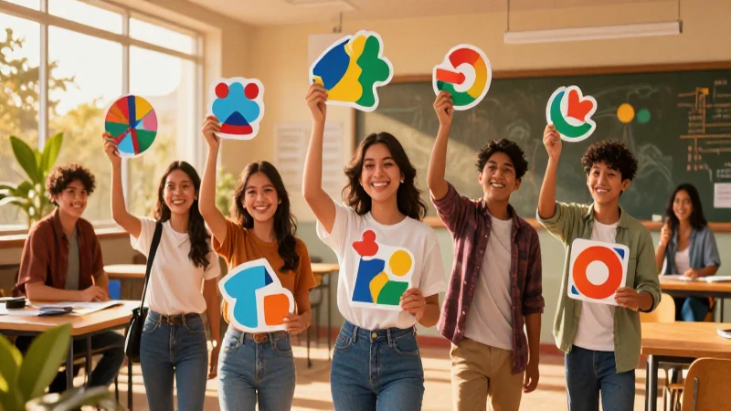 Estudiantes mexicanos ilustran el progreso en luz dorada
