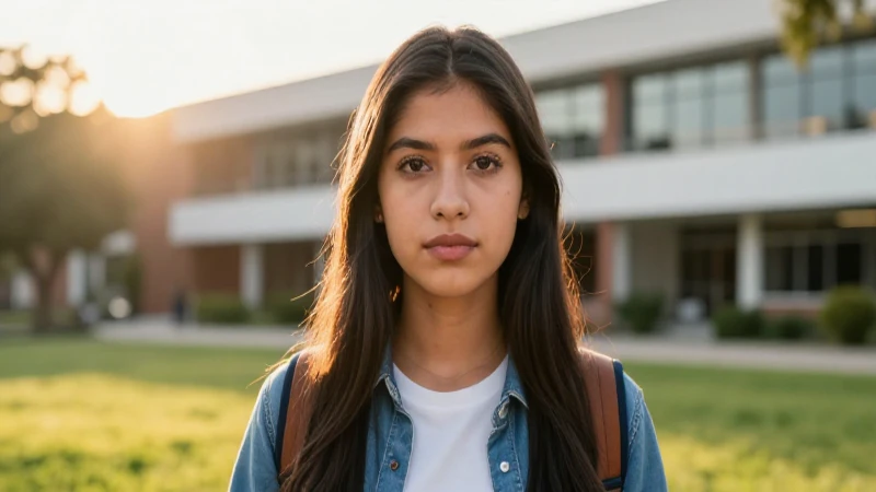 Joven mexicana determinada con espíritu de progreso