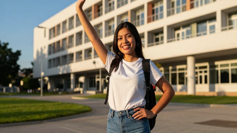 Cómo puedo checar el depósito de mi beca Benito Juárez 93 Estudiante mexicano triunfa en el campus al atardecer